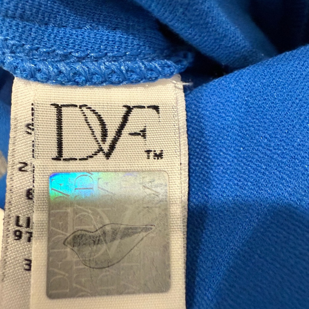 Diane Von Furstenberg Electric Blue Cap-Sleeve “Helen” Sheath Dress | NWT - Picture 4 of 7